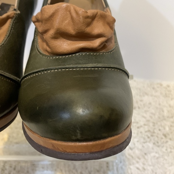 Army green tan pumps DKODE rare - Picture 9 of 16